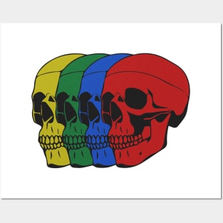 Colorful skull for Halloween Posters and Art